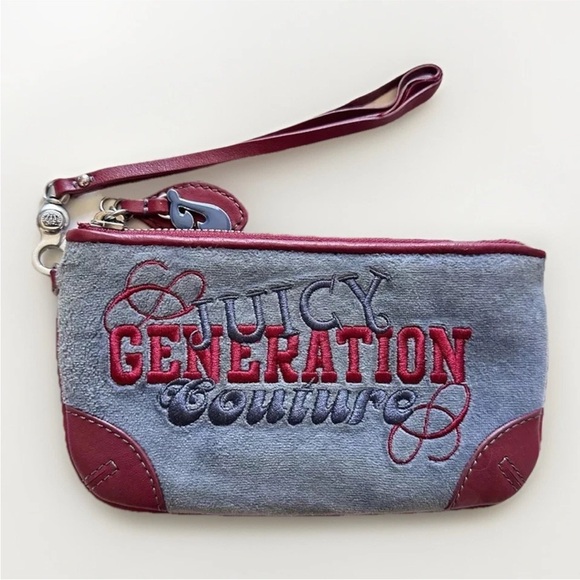 Juicy Couture Handbags - Vintage juicy couture wristlet velour bag